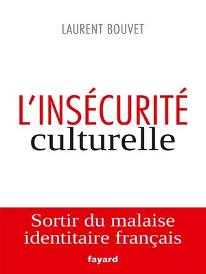 cover image of L'insécurité culturelle